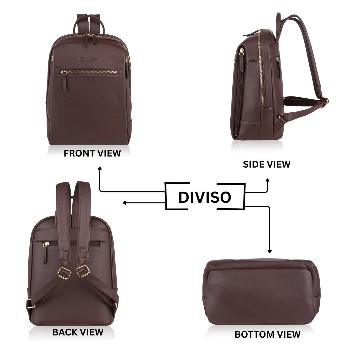 Elegant Business Backpack -Brown