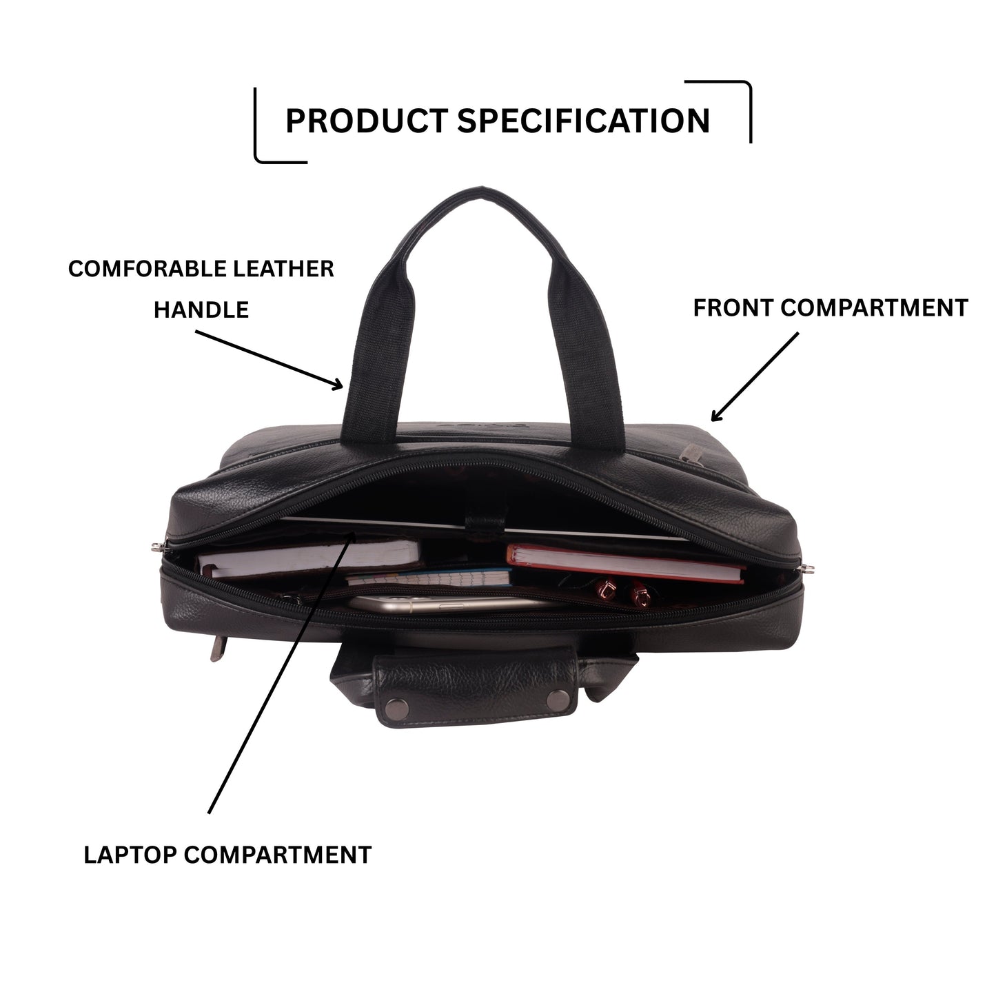 Envy Vegan Leather Business Cases - Black