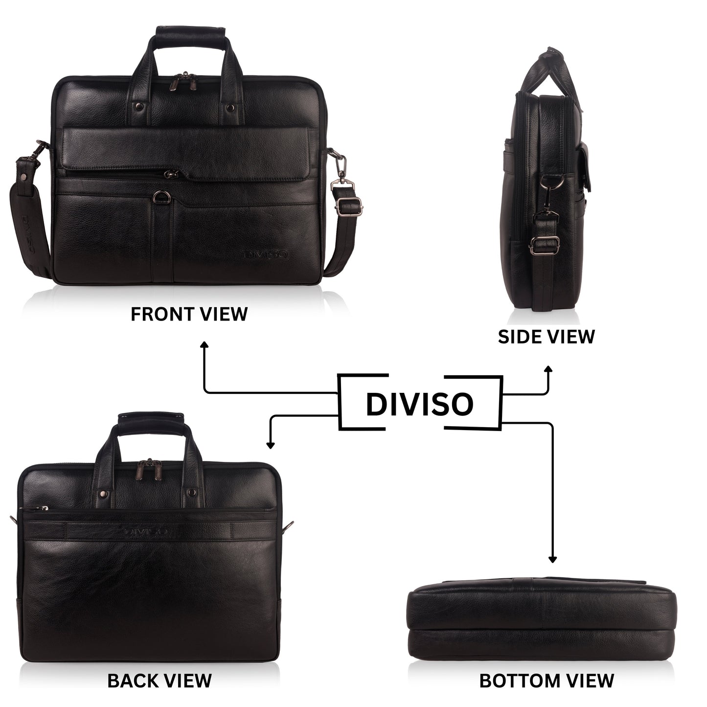Flex Edition Genuine Leather Business Cases - Black