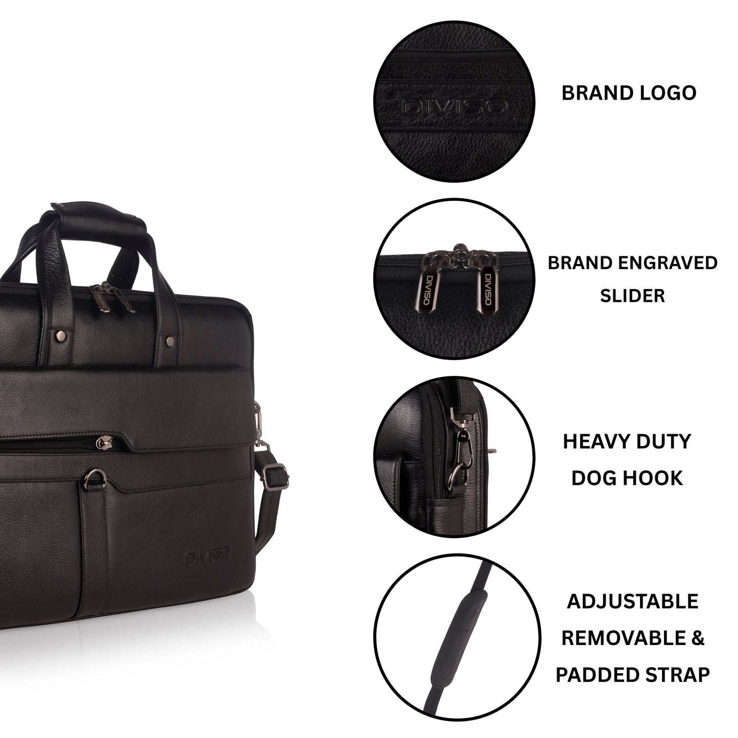 Flex Edition Genuine Leather Business Cases - Black