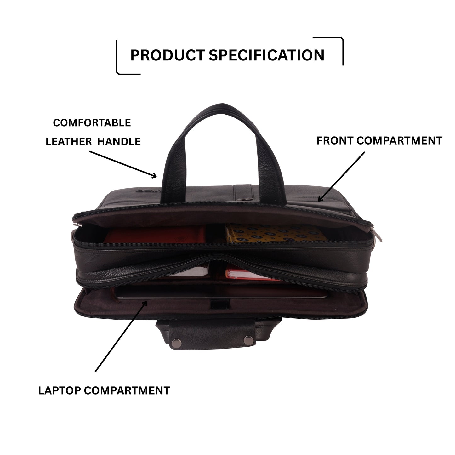 Flex Edition Genuine Leather Business Cases - Black