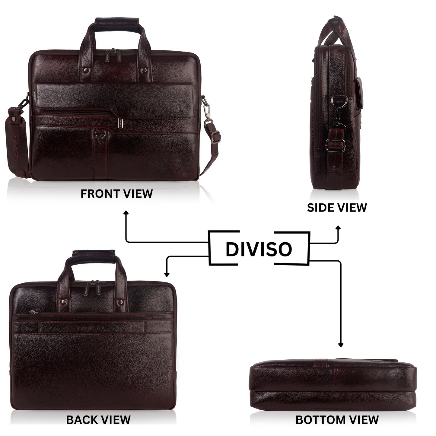 Flex Genuine Leather Business Cases - Brown
