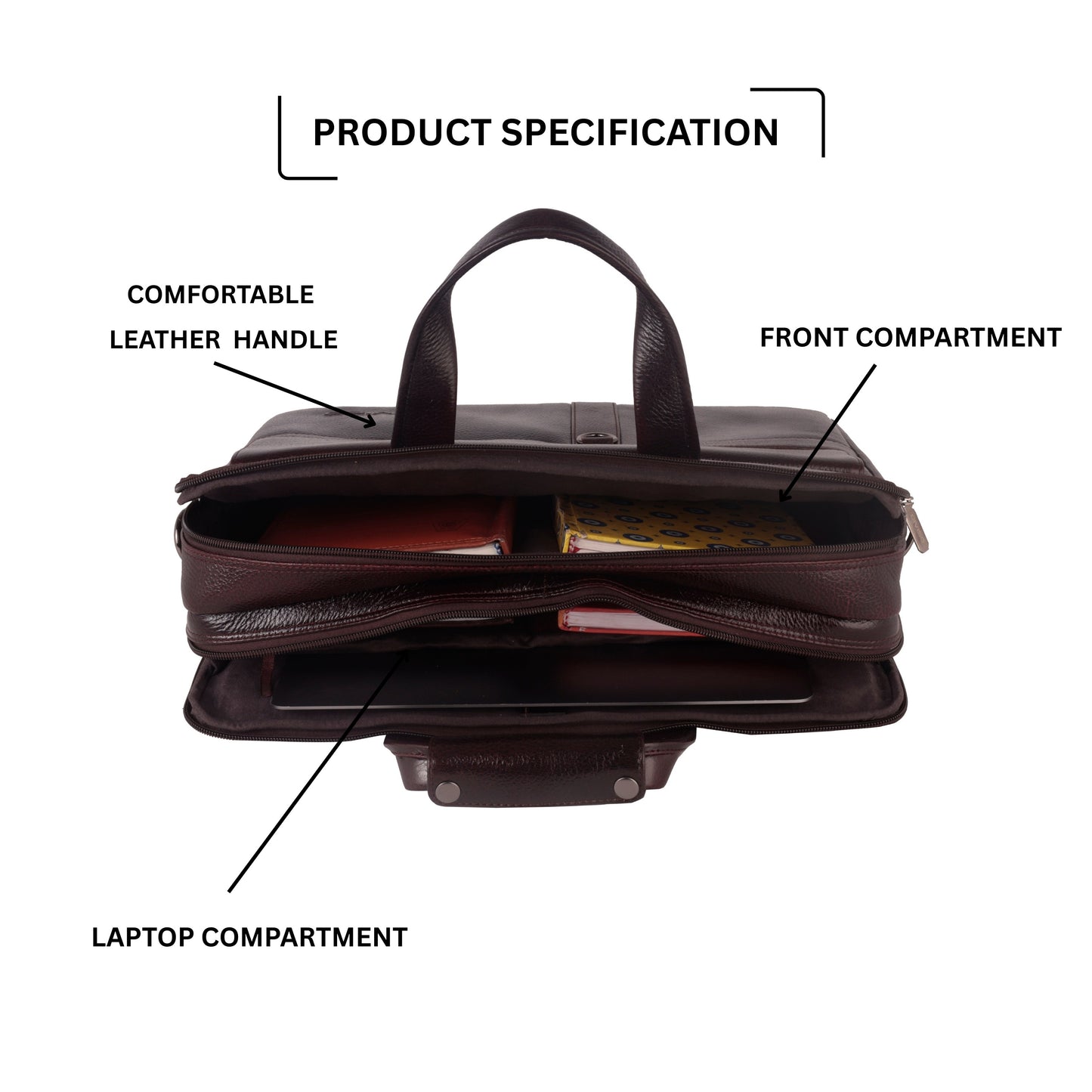 Flex Genuine Leather Business Cases - Brown
