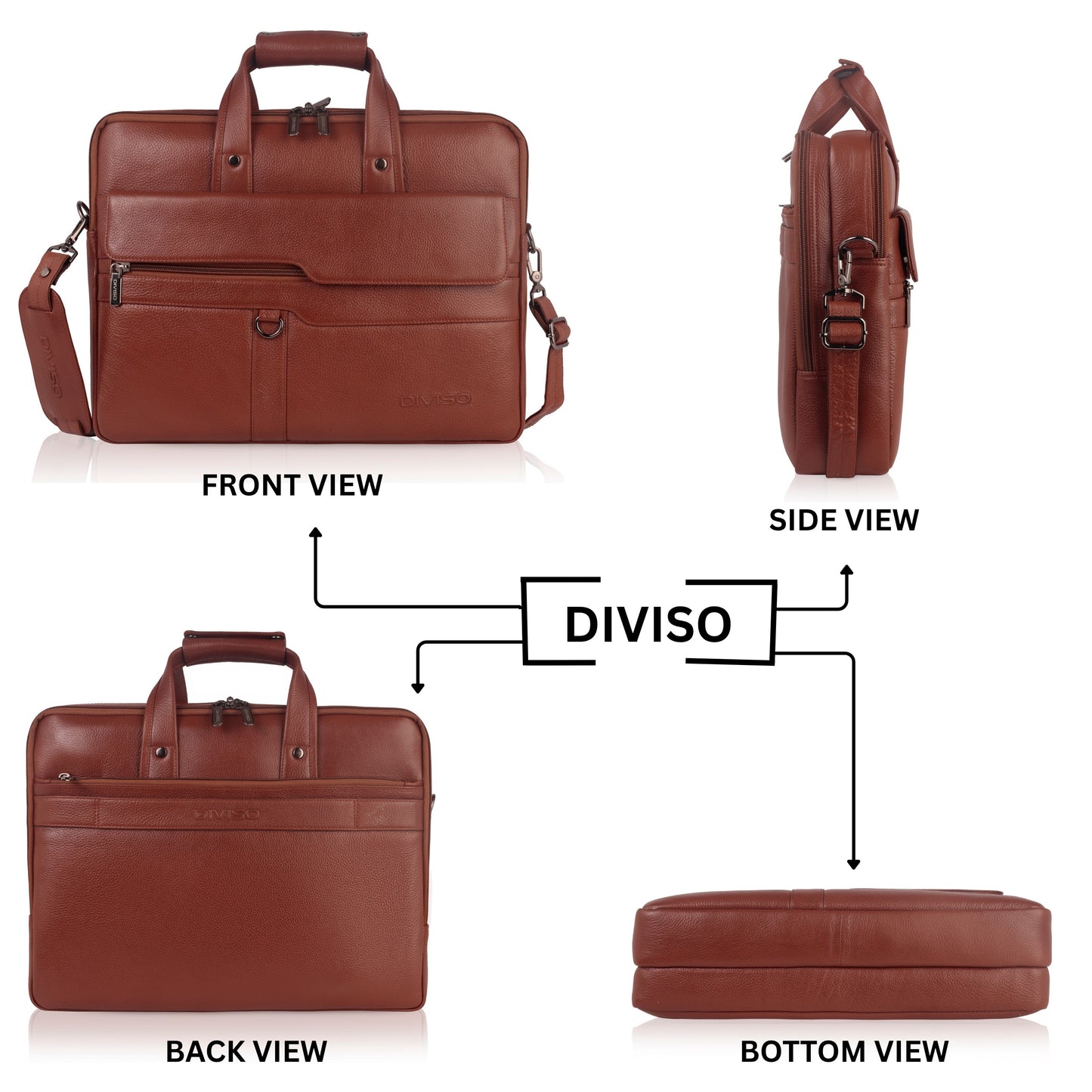 Flex Genuine Leather Business Cases - Tan