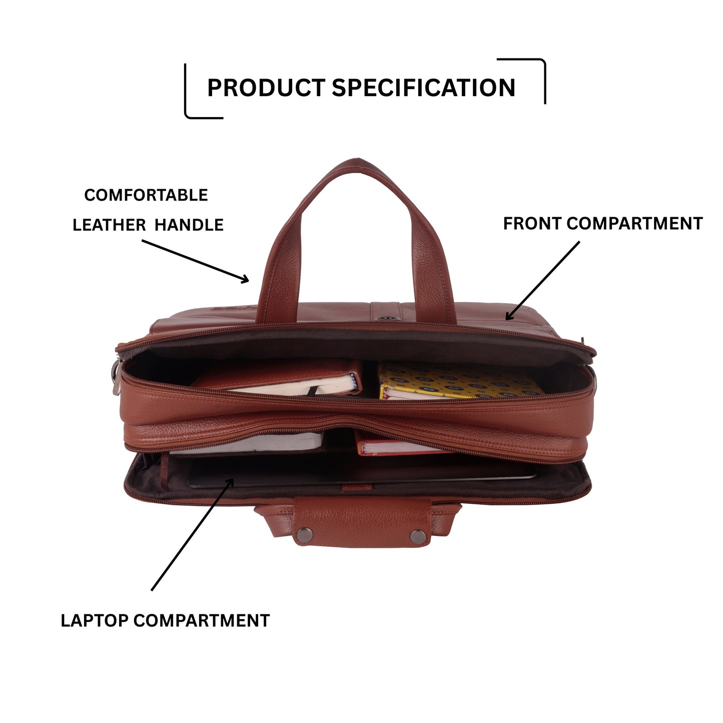 Flex Genuine Leather Business Cases - Tan