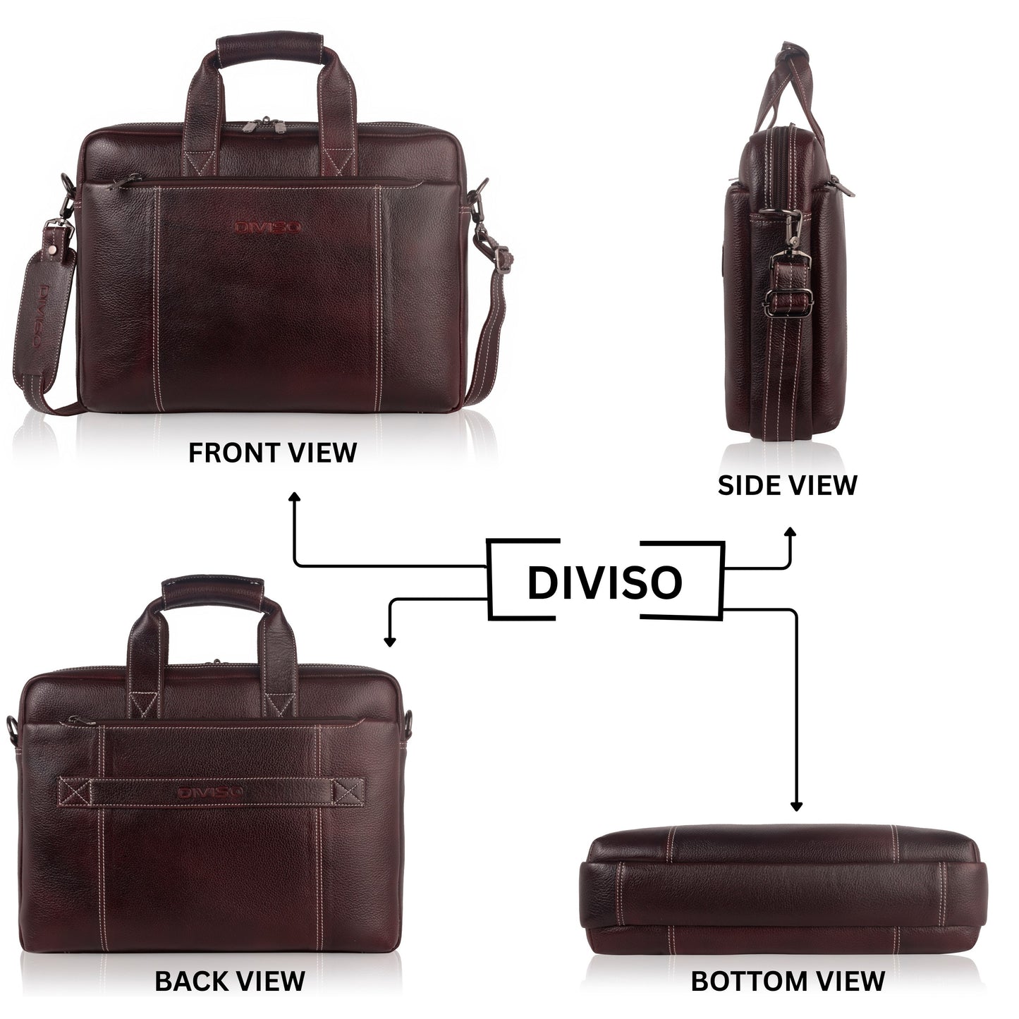 Ace Genuine Leather Business Cases - Brown