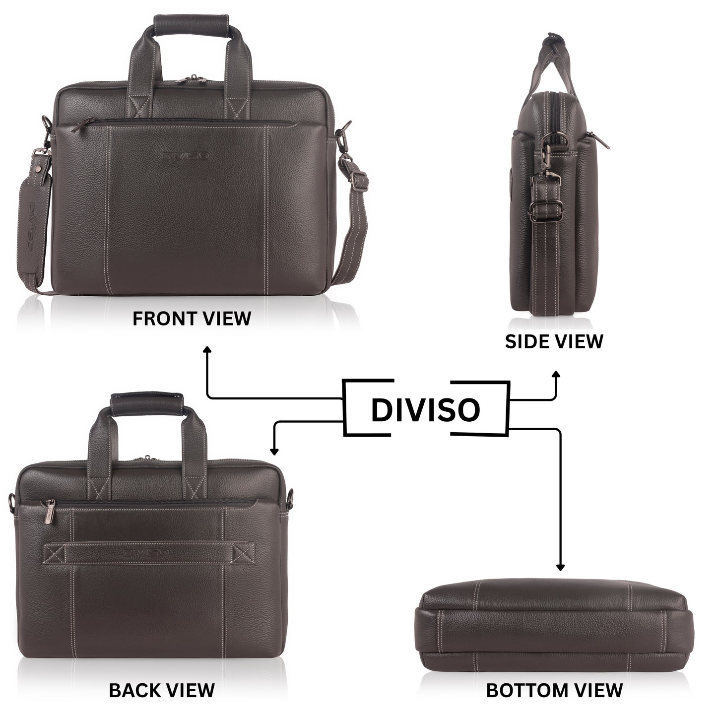 Ace Genuine Leather Business Cases - Gray
