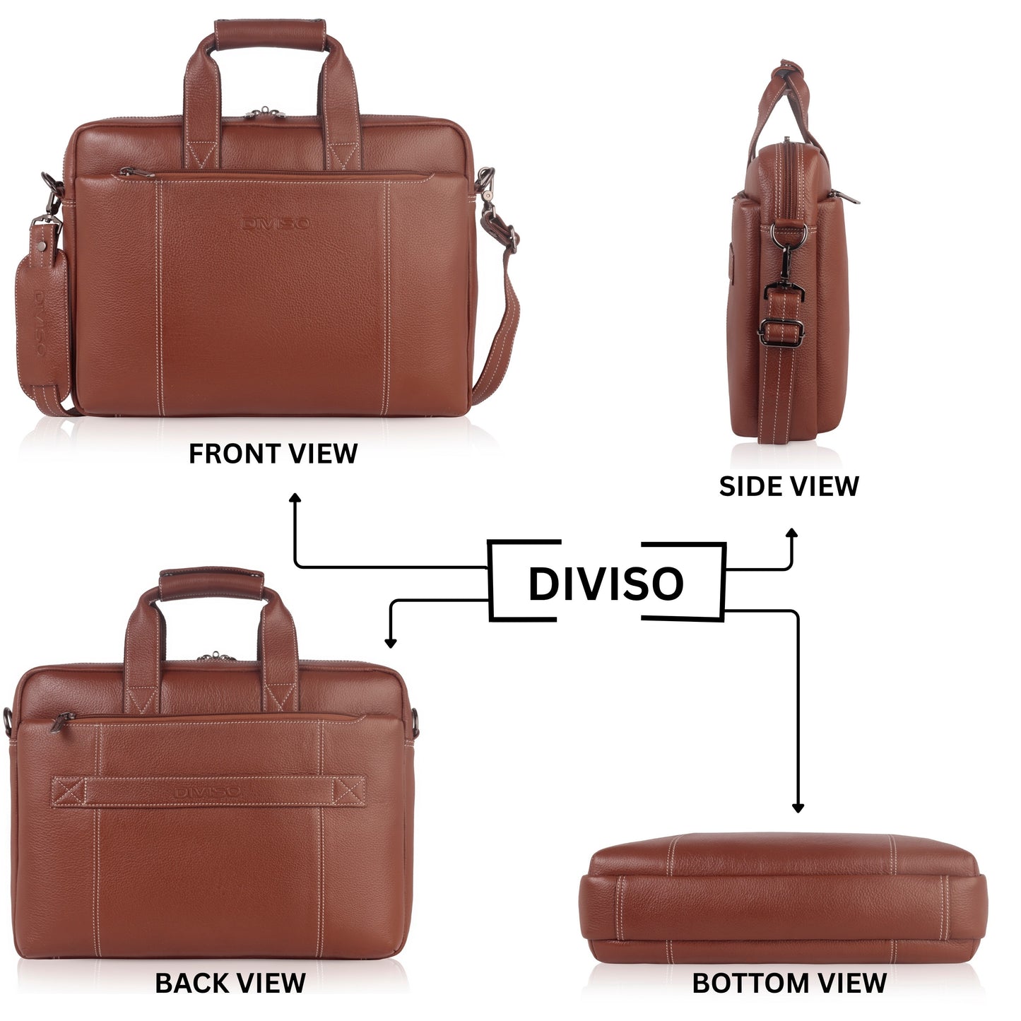 Ace Genuine Leather Business Cases - Tan