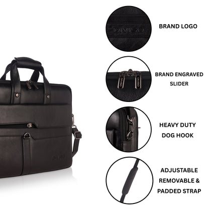 Flex Edition Genuine Leather Business Cases - Black
