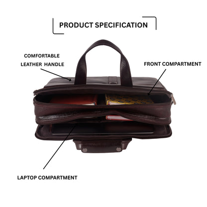 Flex Genuine Leather Business Cases - Brown