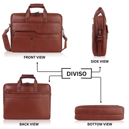 Flex Genuine Leather Business Cases - Tan