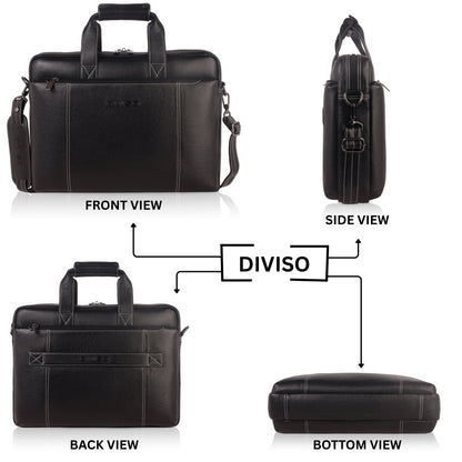 Ace Genuine Leather Business Cases - Black